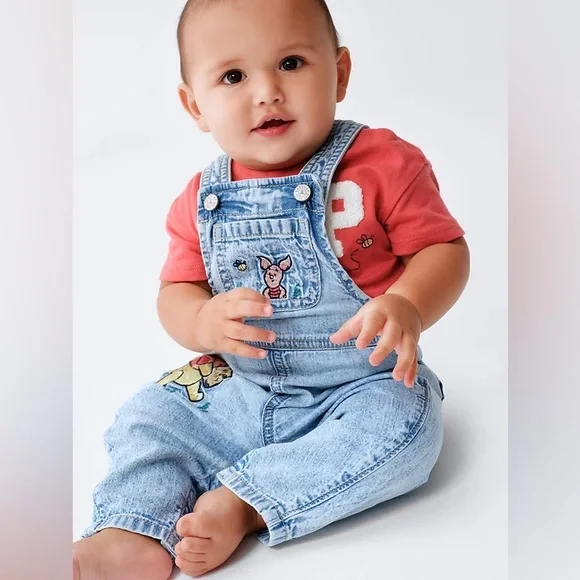 NWT Gap -Baby Winnie The Pooh Denim Overalls
